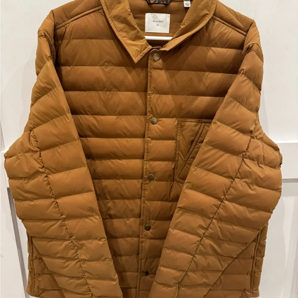 Billy Reid tan/deep mustard Puffer Jacket